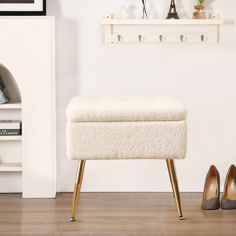 Seat stool with outlet storage